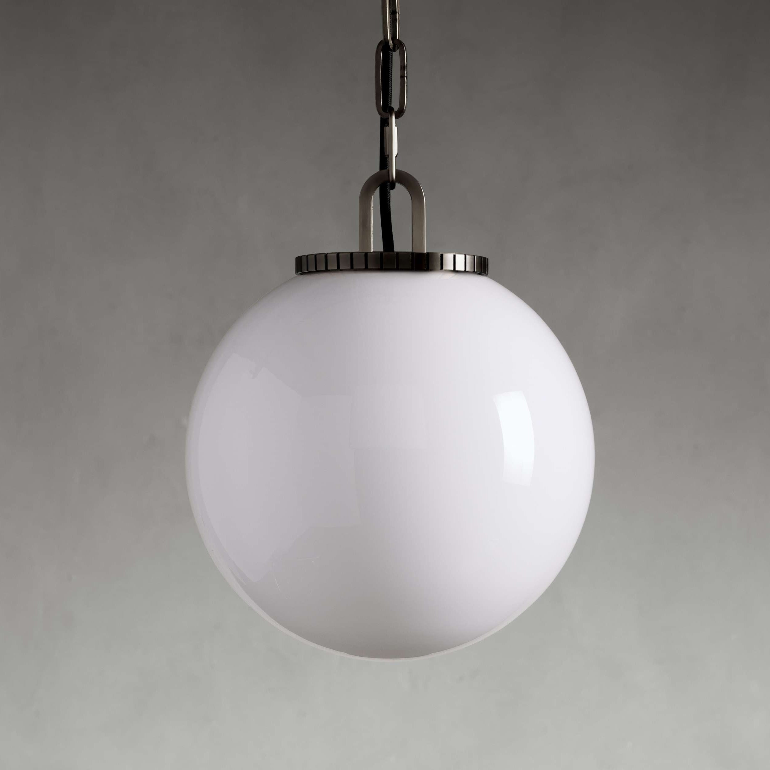 Wescotte Globe Pendant with Chain - BLACKMILKSMALLBlushlighting