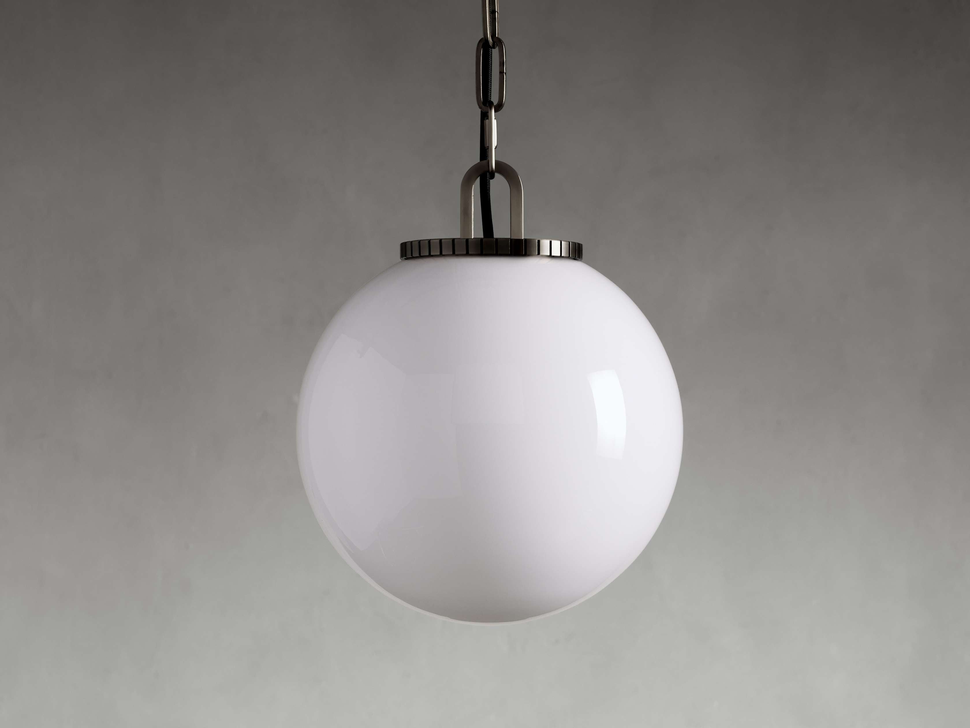 Wescotte Globe Pendant with Chain - BLACKMILKSMALLBlushlighting