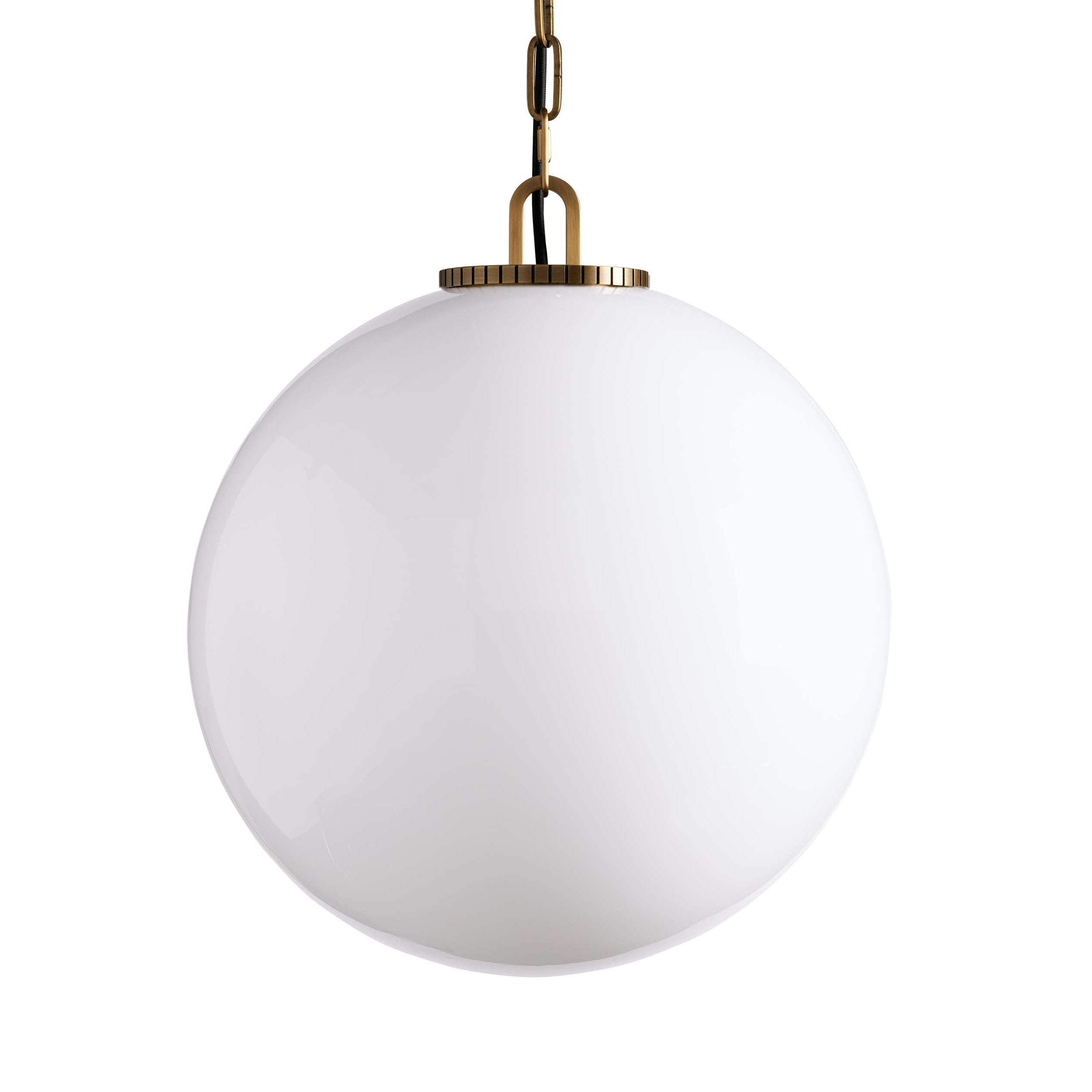 Wescotte Globe Pendant with Chain - BRASSMILKLARGEBlushlighting