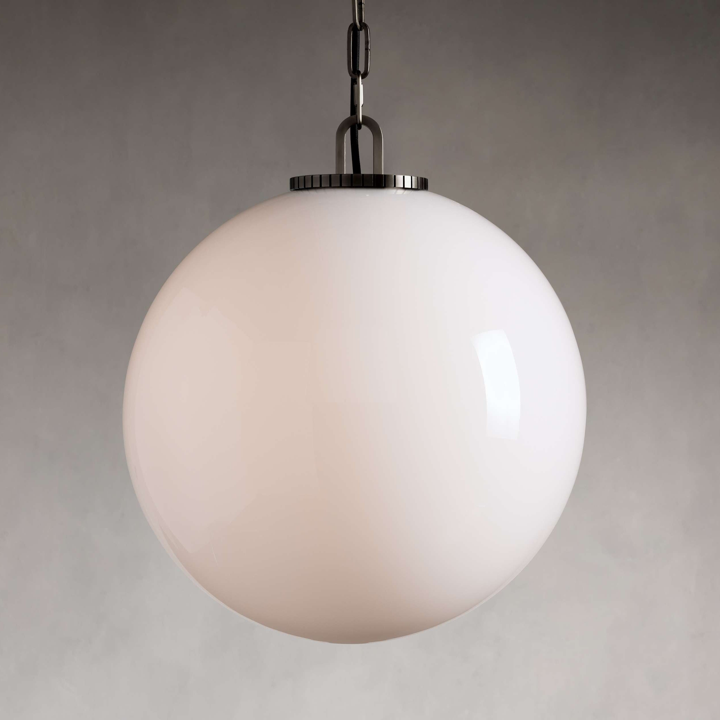 Wescotte Globe Pendant with Chain - BLACKMILKLARGEBlushlighting