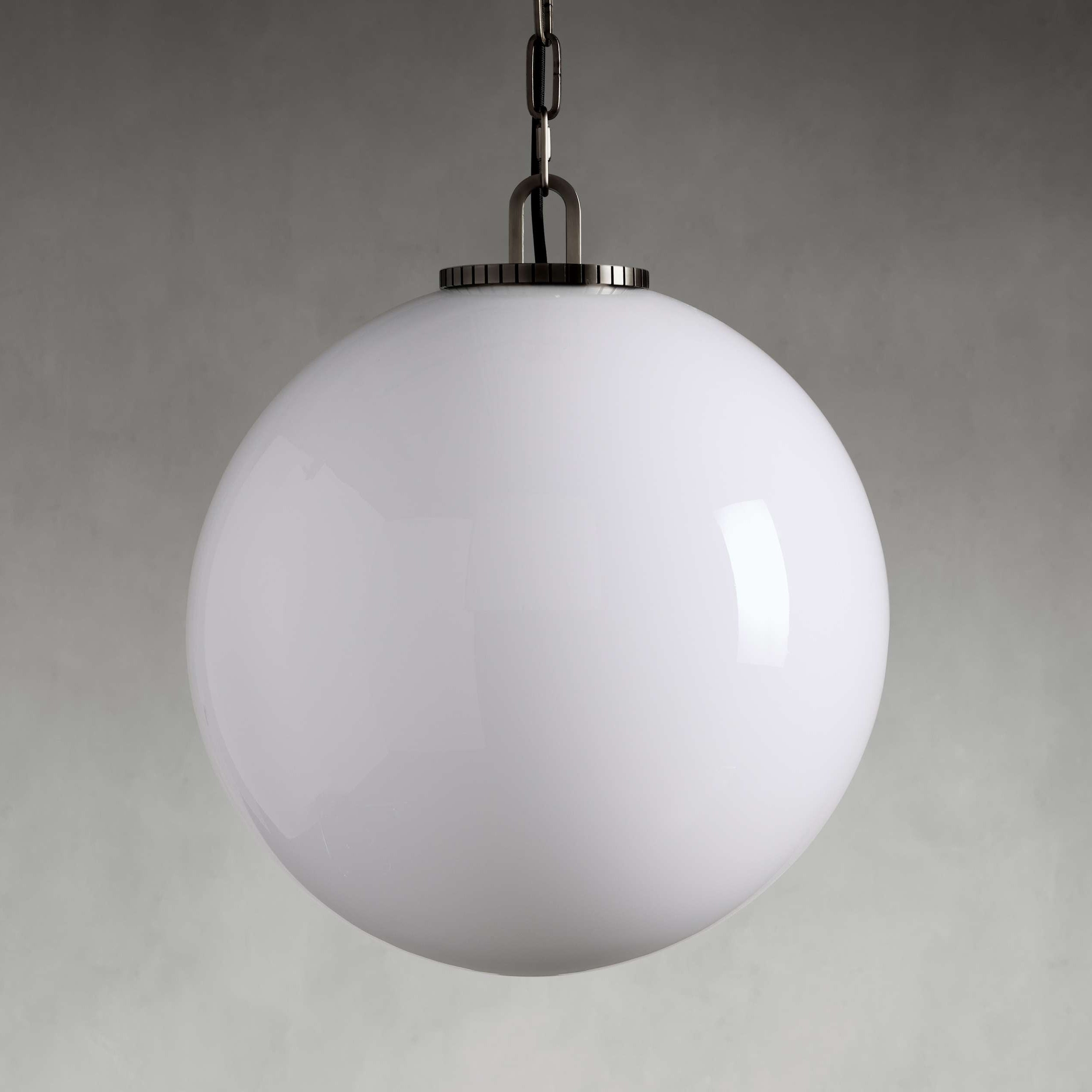 Wescotte Globe Pendant with Chain - BLACKMILKLARGEBlushlighting