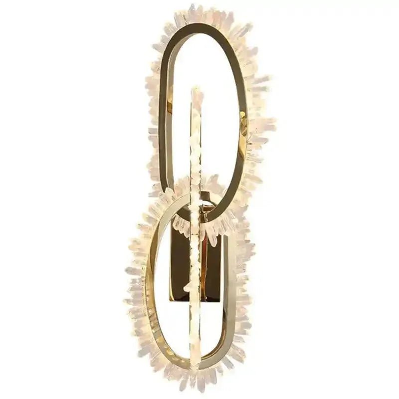 Wesley Modern Rock Crystal Wall Sconce - LargeBlushlighting