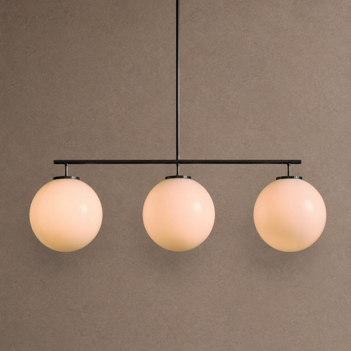 Westport Linear Globe Chandelier - BlackMilkBlushlighting