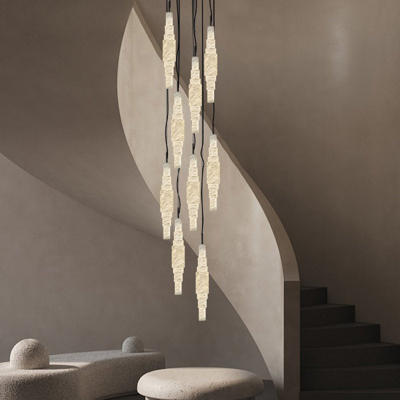 White Alabaster Cluster Pendant Lamp 3-lights for kitchen Island - 1-LightWhiteBlushlighting