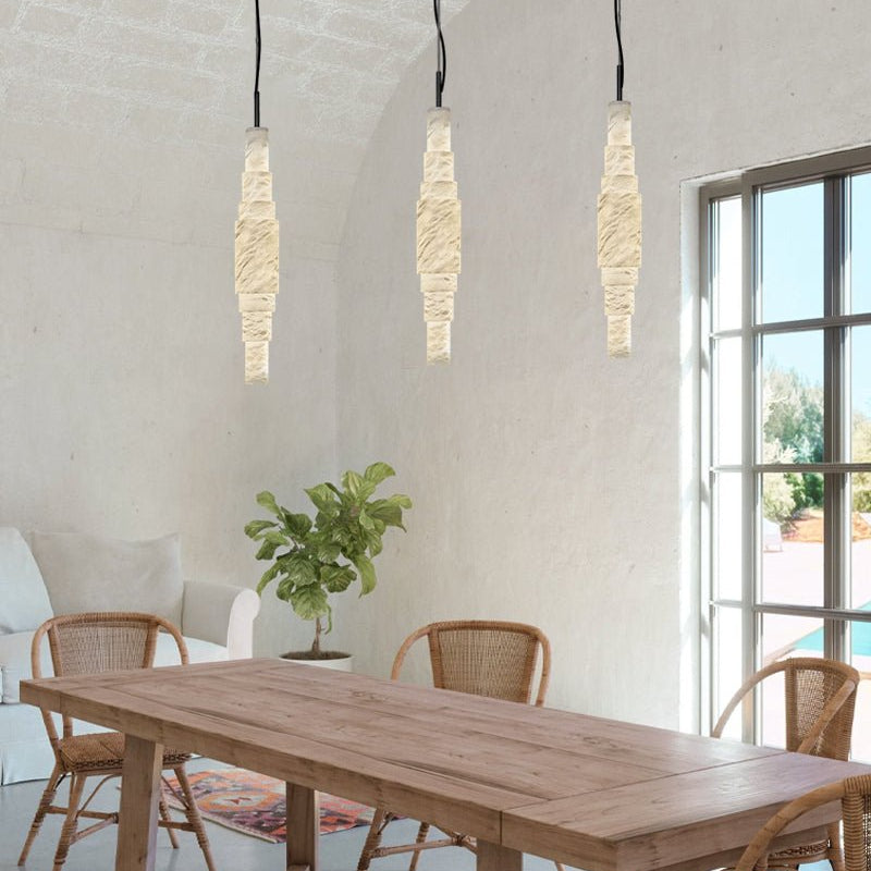 White Alabaster Cluster Pendant Lamp 3-lights for kitchen Island - 1-LightWhiteBlushlighting