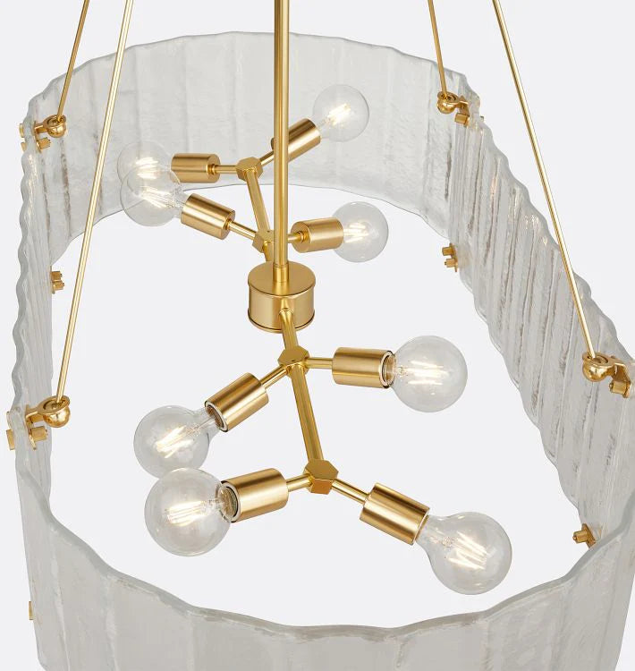Willamette Glass Linear Chandelier 48''-Blushlighting
