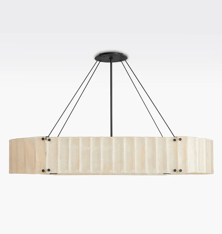 Willamette Glass Linear Chandelier 60''-Bronze-Champagne-Blushlighting
