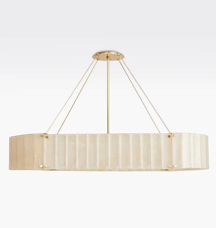 Willamette Glass Linear Chandelier 60''-Brass-Champagne-Blushlighting