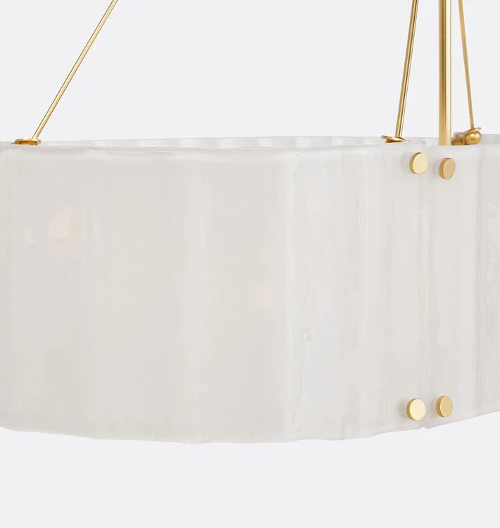 Willamette Glass Linear Chandelier 60''-Blushlighting