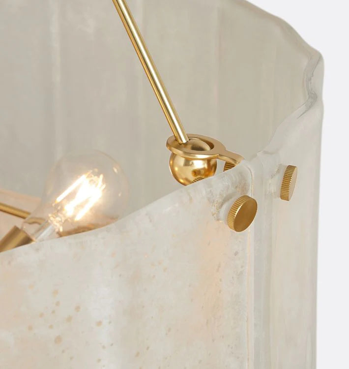 Willamette Glass Round Chandelier 2-Tier 32''-Blushlighting