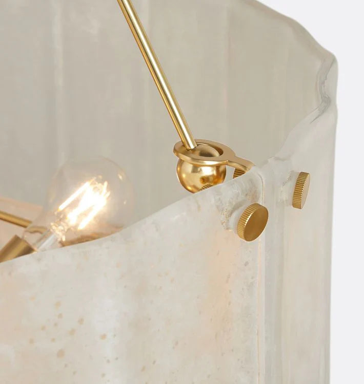 Willamette Glass Round Chandelier 2-Tier 32''-Blushlighting