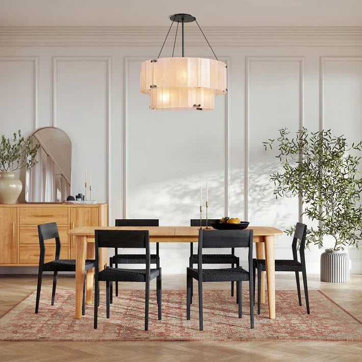 Willamette Glass Round Chandelier 2-Tier 32''-Blushlighting