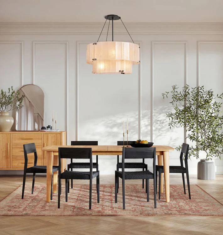 Willamette Glass Round Chandelier 2-Tier 32''-Blushlighting