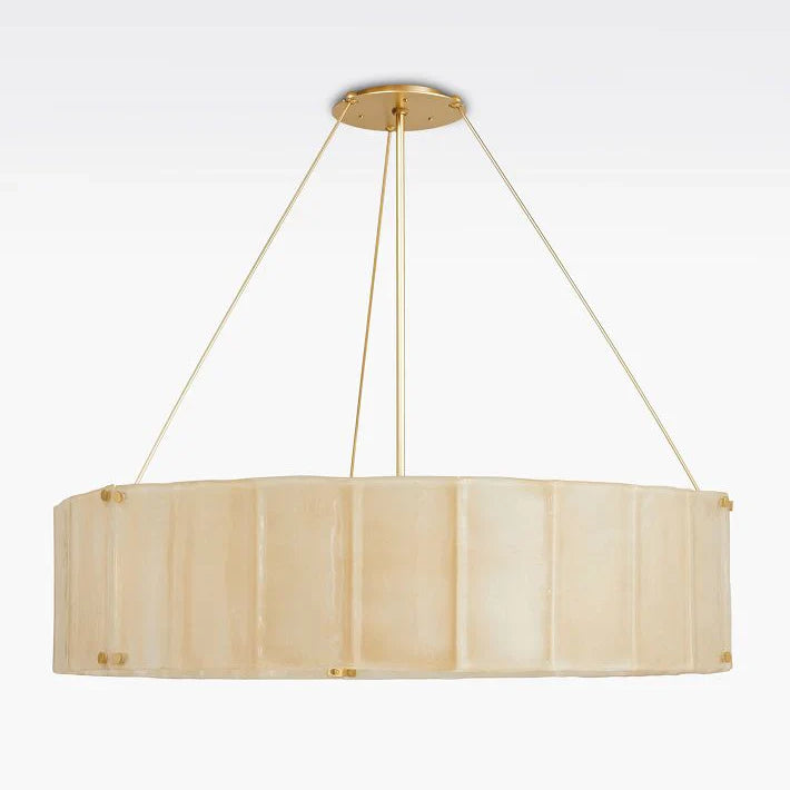 Willamette Glass Round Chandelier 48''-Brass-Champagne-Blushlighting