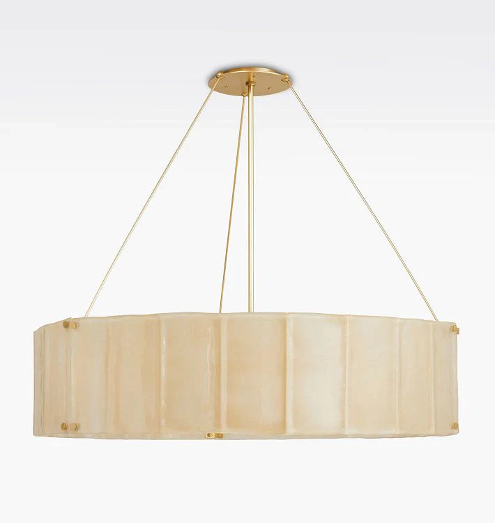Willamette Glass Round Chandelier 48''-Brass-Champagne-Blushlighting