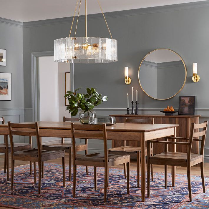 Willamette Glass Round Chandelier 48''-Brass-Clear-Blushlighting