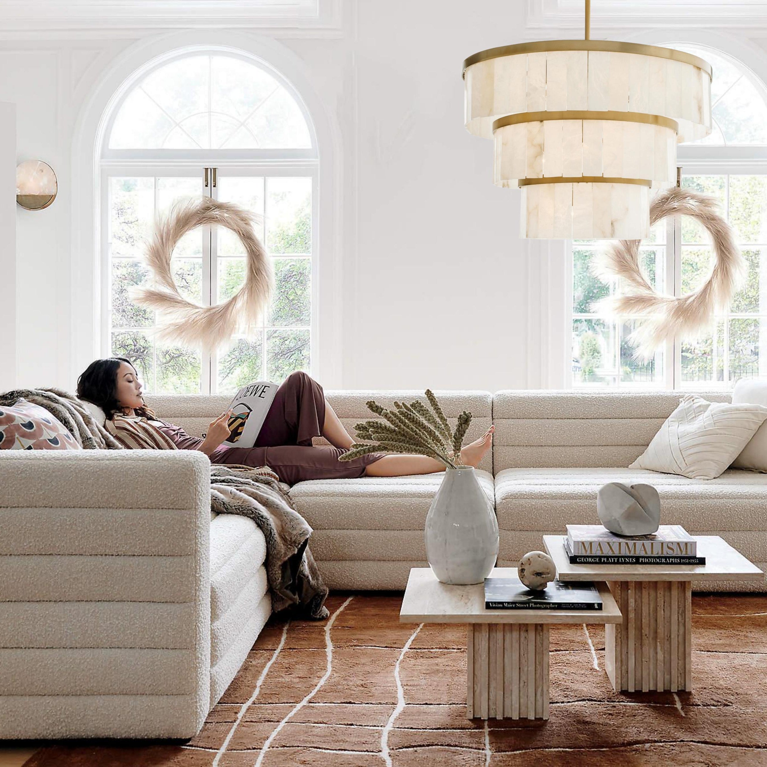 Windham Alabaster 3 Tier Chandelier-chandelier-Blushlighting