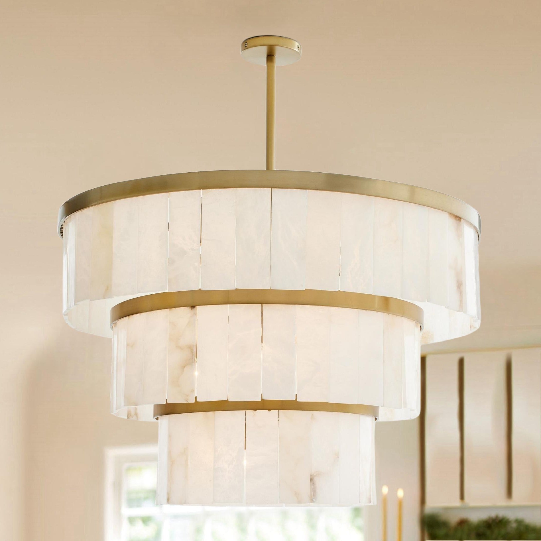 Windham Alabaster 3 Tier Chandelier-chandelier-Blushlighting