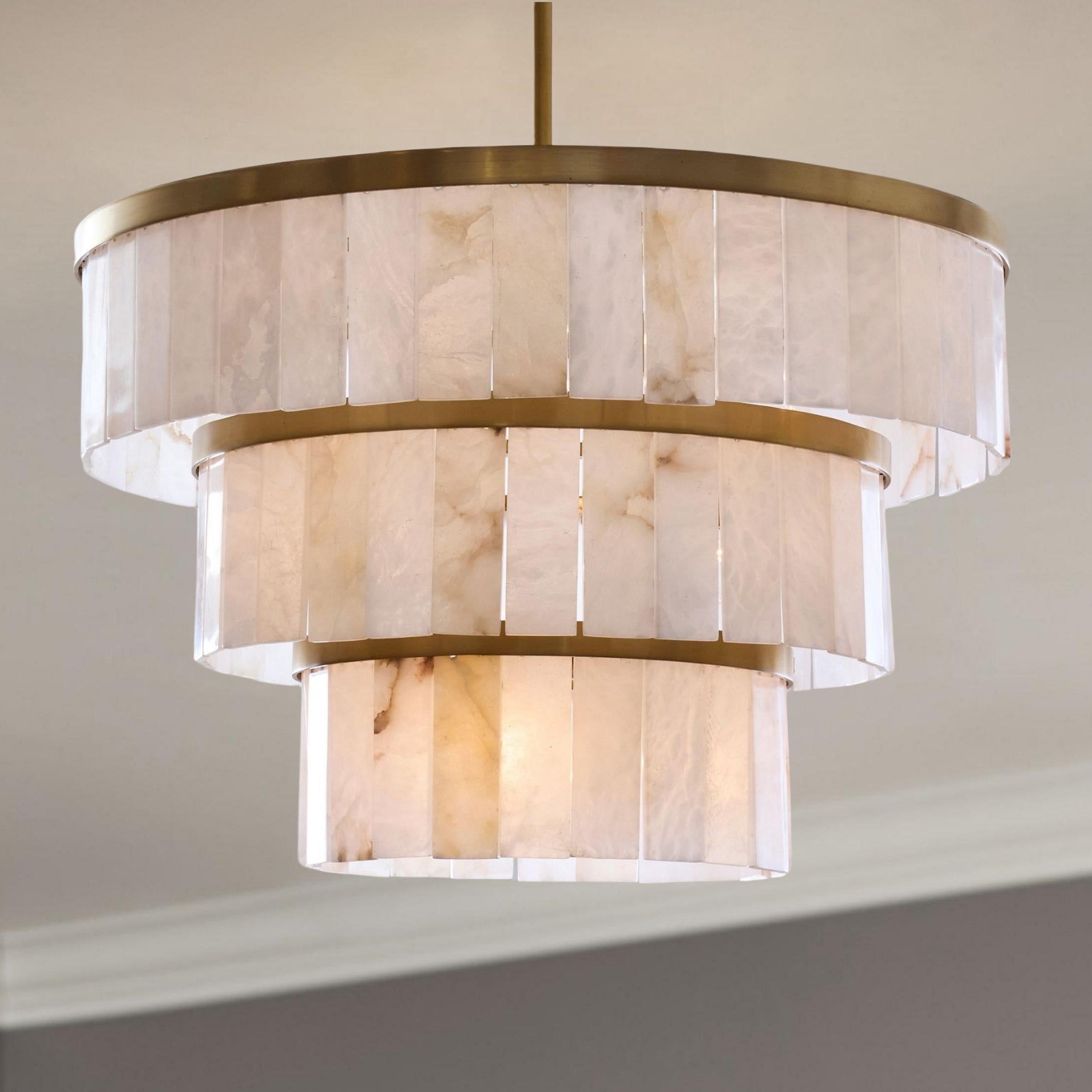 Windham Alabaster 3 Tier Chandelier-chandelier-Blushlighting