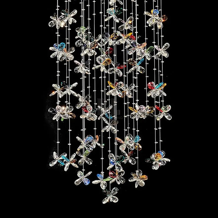 Wings of Color 25 1/2"W Multi-Color K9 Crystals Chandelier-Chandelier-Blushlighting-Blushlighting