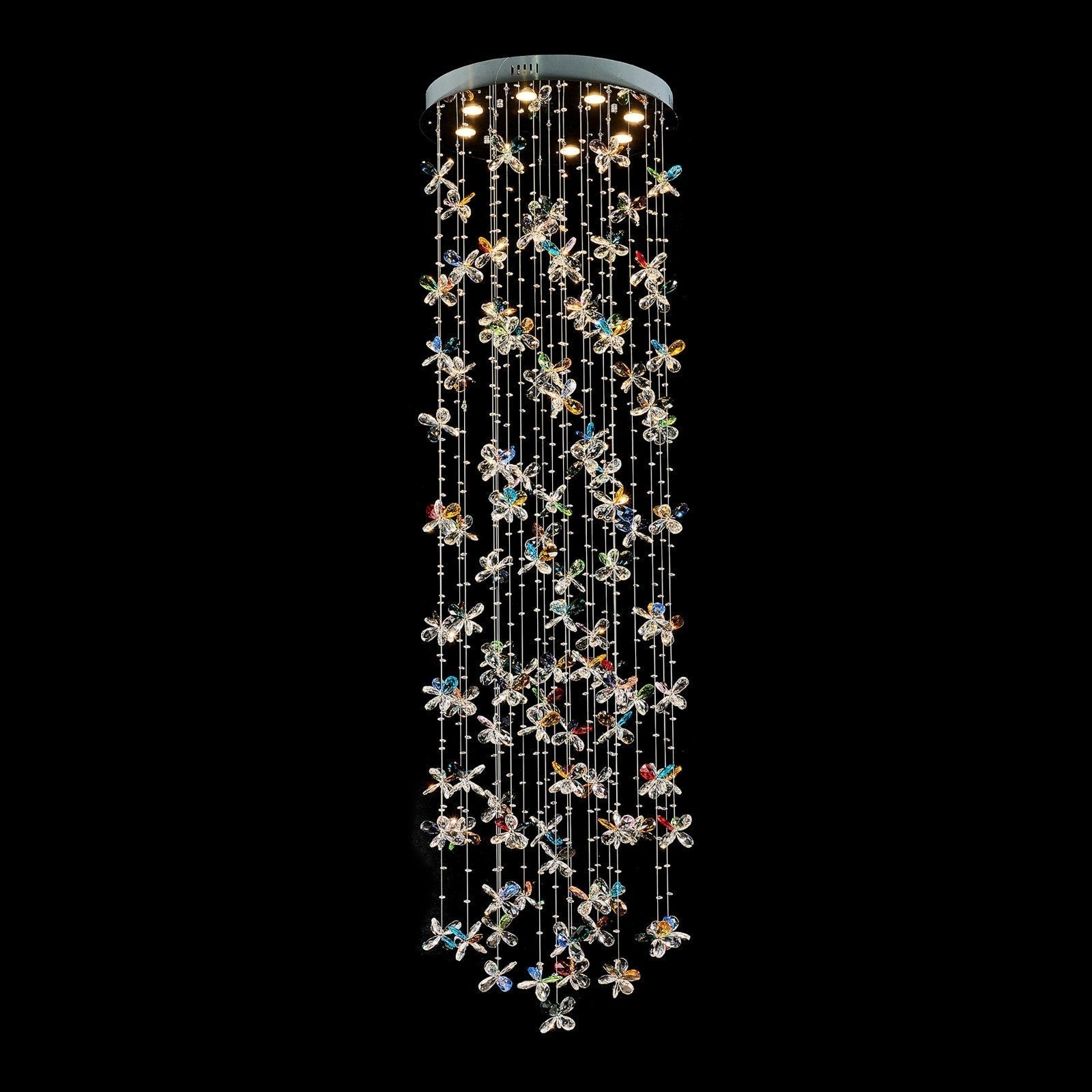 Wings of Color 25 1/2"W Multi-Color K9 Crystals Chandelier-Chandelier-Blushlighting-Blushlighting