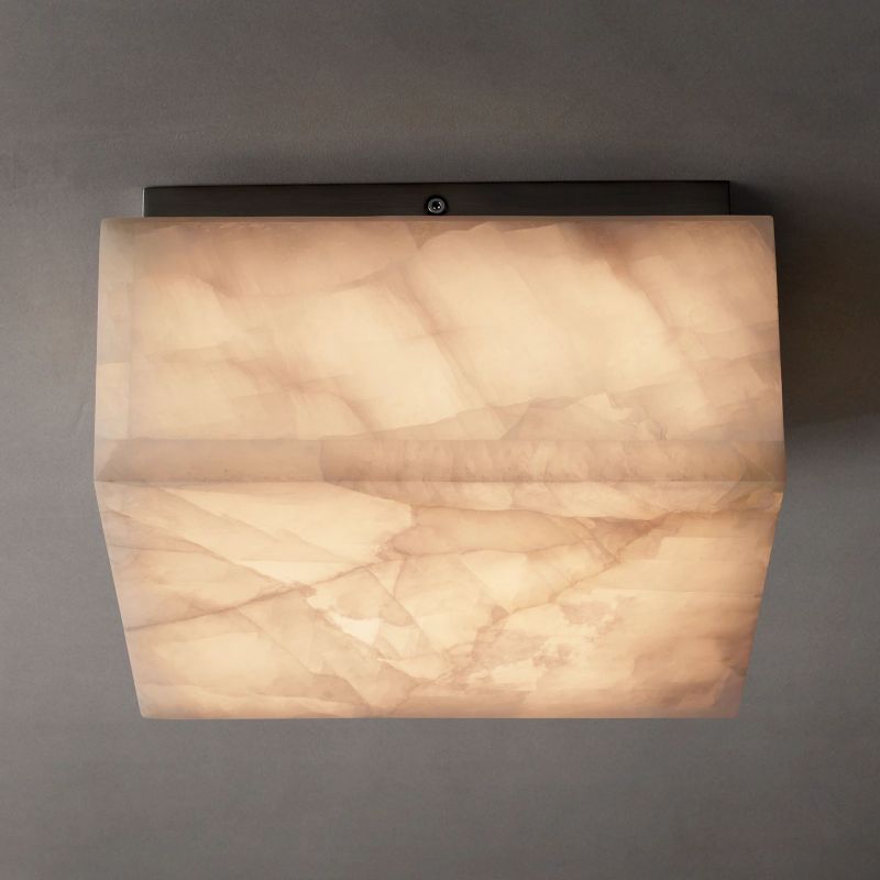 Alabaster Rivaga Square Flushmount 10"
