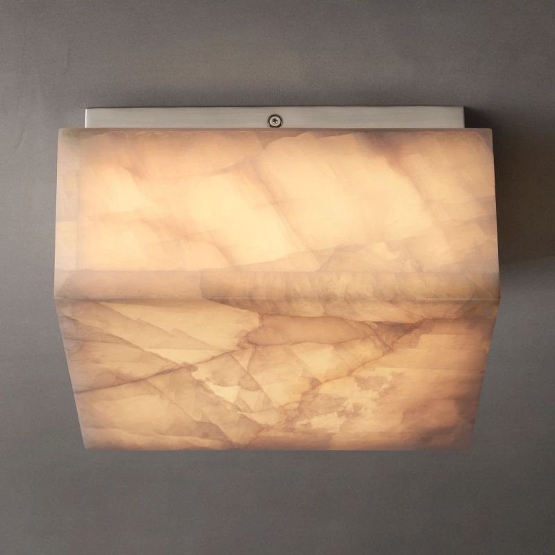 Alabaster Rivaga Square Flushmount 10"