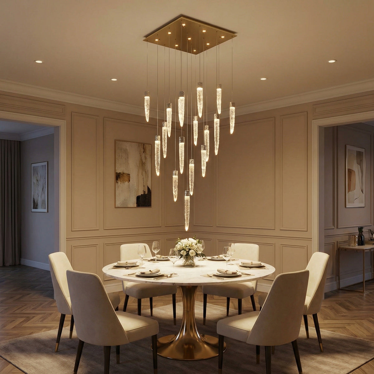 Blush Series Grand Metal Pendant Light - scene-1