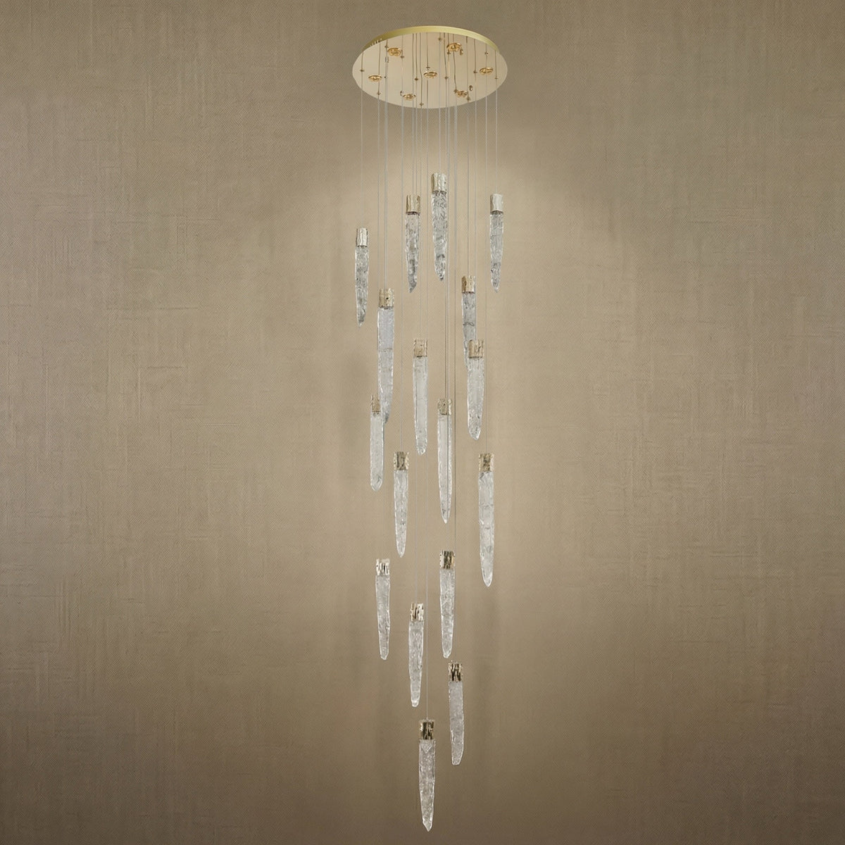 Blush Series Linear Cluster Metal Pendant Light - dark