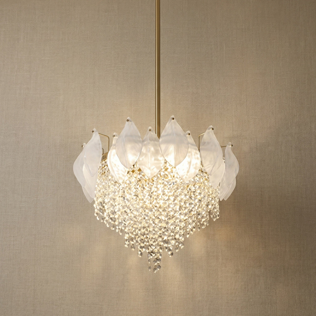 Yiosi Series Oval Glass Pendant Light 39" Style E - 18" (Dia 450mm)