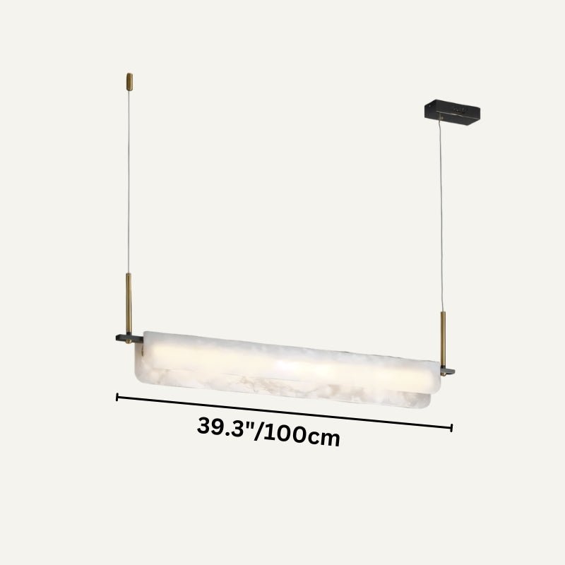 Zazu Alabaster Chandelier-Chandelier-Blushlighting-L39.3"(100cm)-Trichromatic (No Remote 3000K/4000K/6000K)-Blushlighting