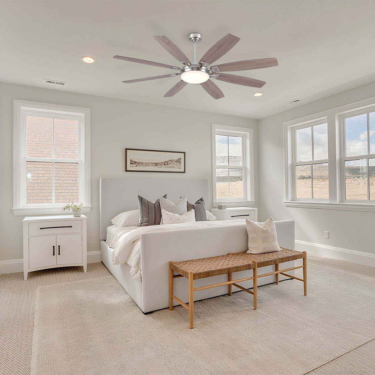 Zephyra Ceiling Fans with Lights 66" - Blushlighting