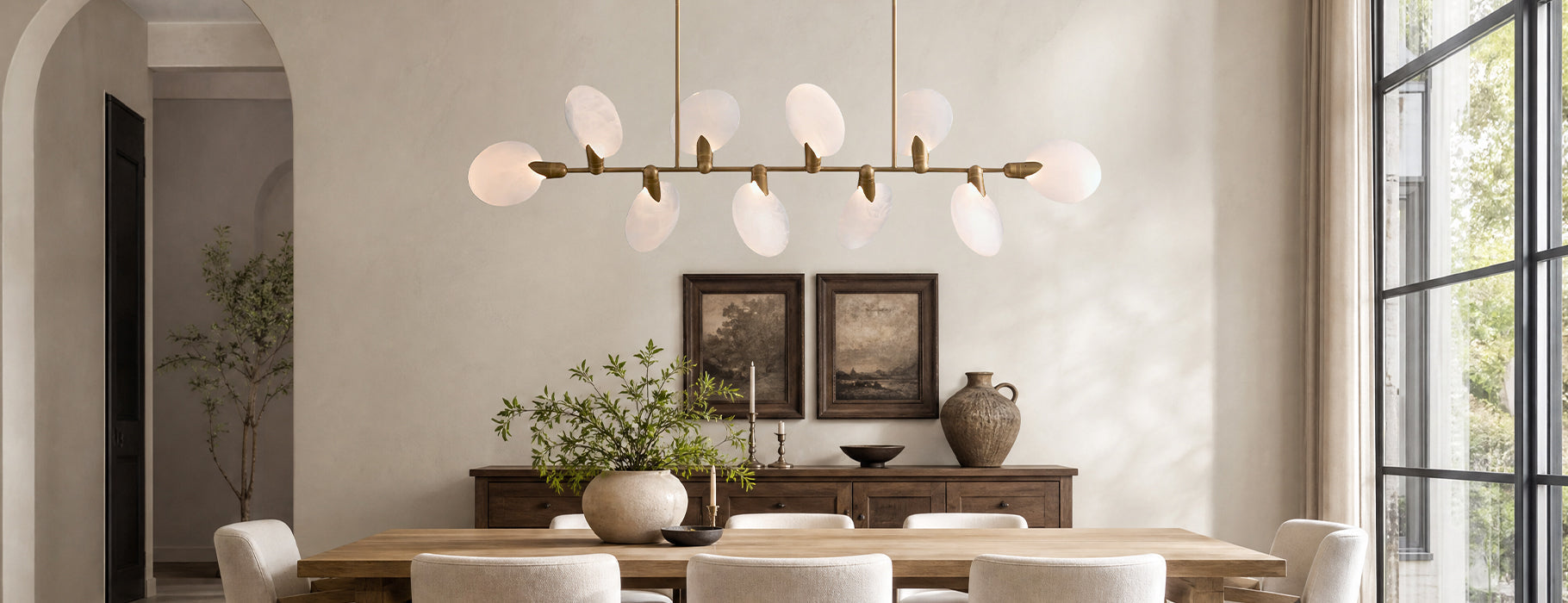 The Dining Room Chandelier Guide: Sizing, Height, and Light by Table Shape