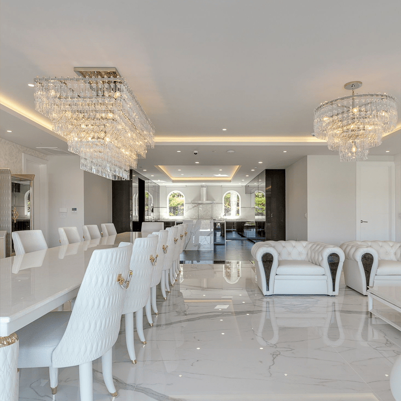 The Second Fixture: How to Place Sconces and Pendants Around a Chandelier - Blushlighting