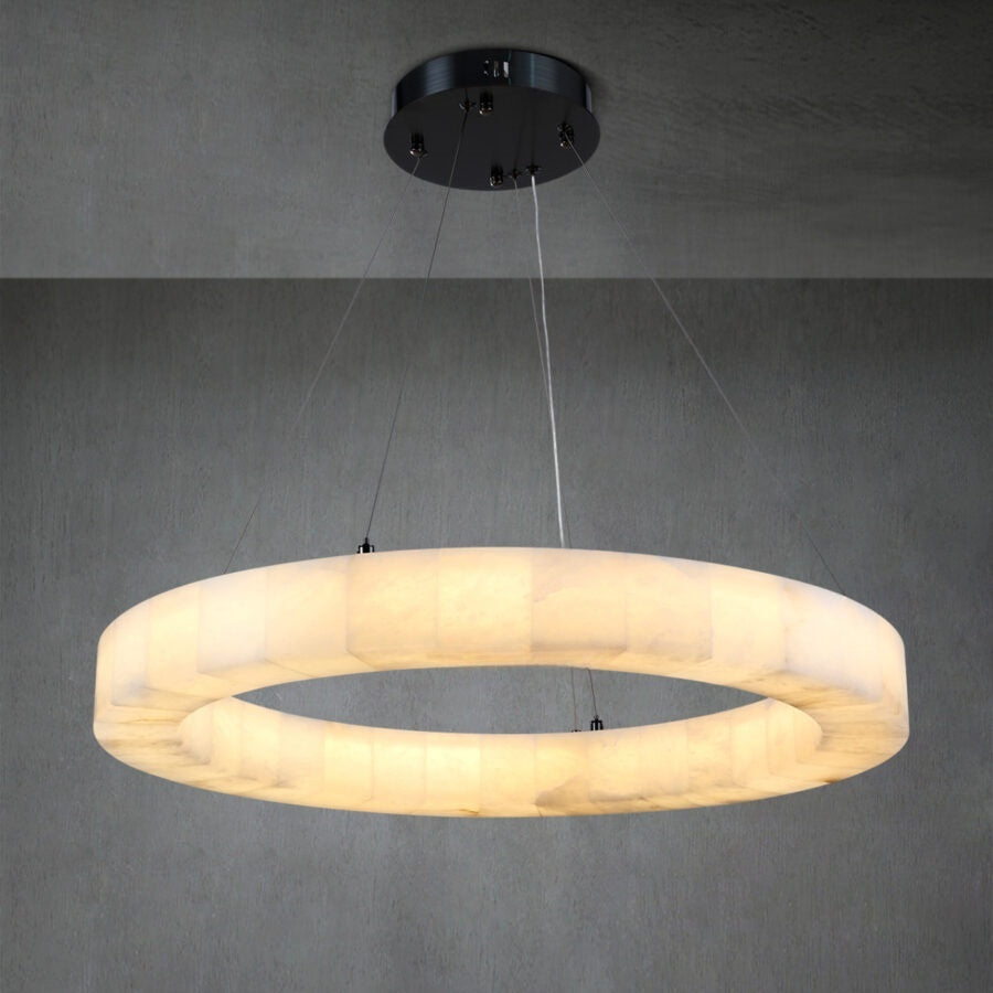 Rivaga Calcite Round Chandelier 31"40"60"