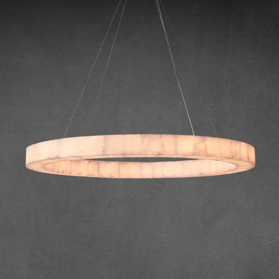 Rivaga Calcite Round Chandelier 31"40"60"