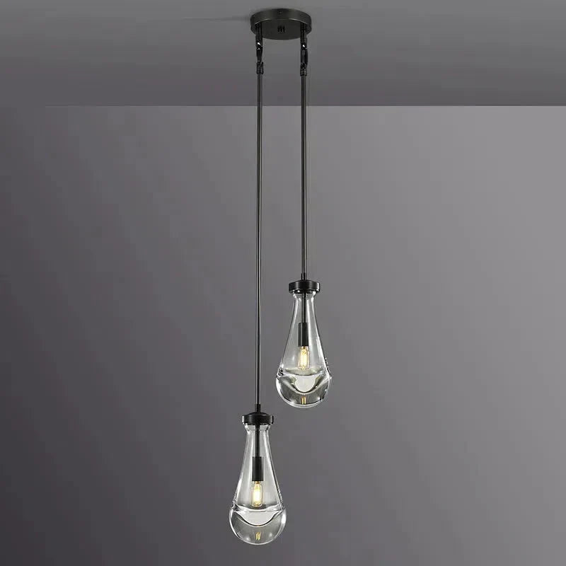 Raindrop Round Chandelier 2-Light 5"