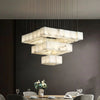 Blus Lighting Modern Luxury Alabaster Cubic Round Pendant For Dining Table, Staircase