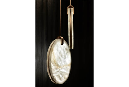 Soho Real Alabaster Disc Pendant Light, Pendant Lamp For Hallway, Staircase Pendant Light KevinstudiBUives   