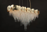 Amadeo Oval Brass Crystal Chandelier