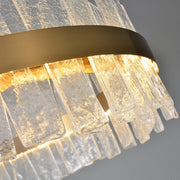 Blushlighting® Rectangular frosted matte glass hanging Led chandelier for living room, bedroom