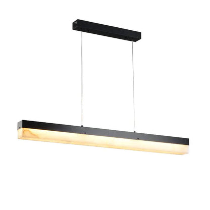 Prima Modern Alabaster Linear Pendant Light Over Kitchen Island, Chandelier Over Dining Table Pendant Light Kevin Studio Inc   