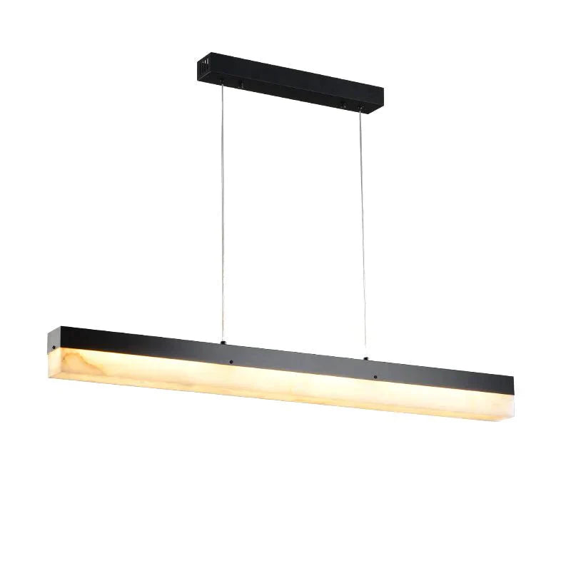 Prima Modern Alabaster Linear Pendant Light Over Kitchen Island, Chandelier Over Dining Table Pendant Light Kevin Studio Inc   