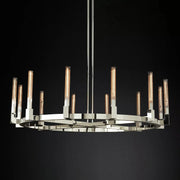 Cannele Linear Candlestick Round Chandelier Light 60"