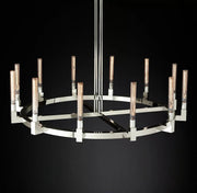 Cannele Linear Candlestick Round Chandelier Light 72"