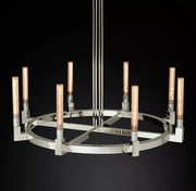 Cannele Linear Candlestick Round Chandelier Light 48"
