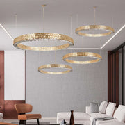 Alleri 4-Ring Crystal Modern Chandelier