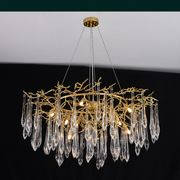 Agnes Round Branch Crystal Chandelier - Ineffable Lighting