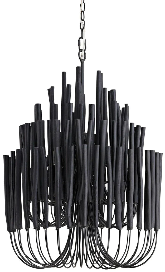 5/6-Light Modern Branch Modeling Chandelier in White or Black for Stylish Interiors