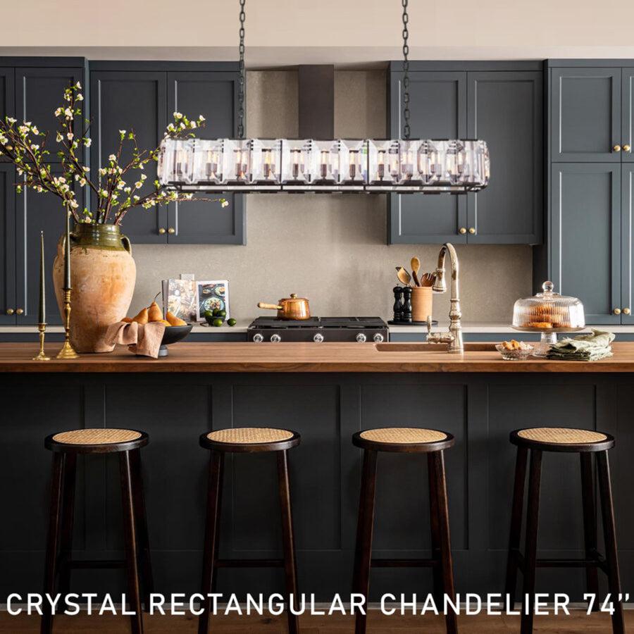 Harlew Crystal Rectangular Chandelier42''54''62''74"